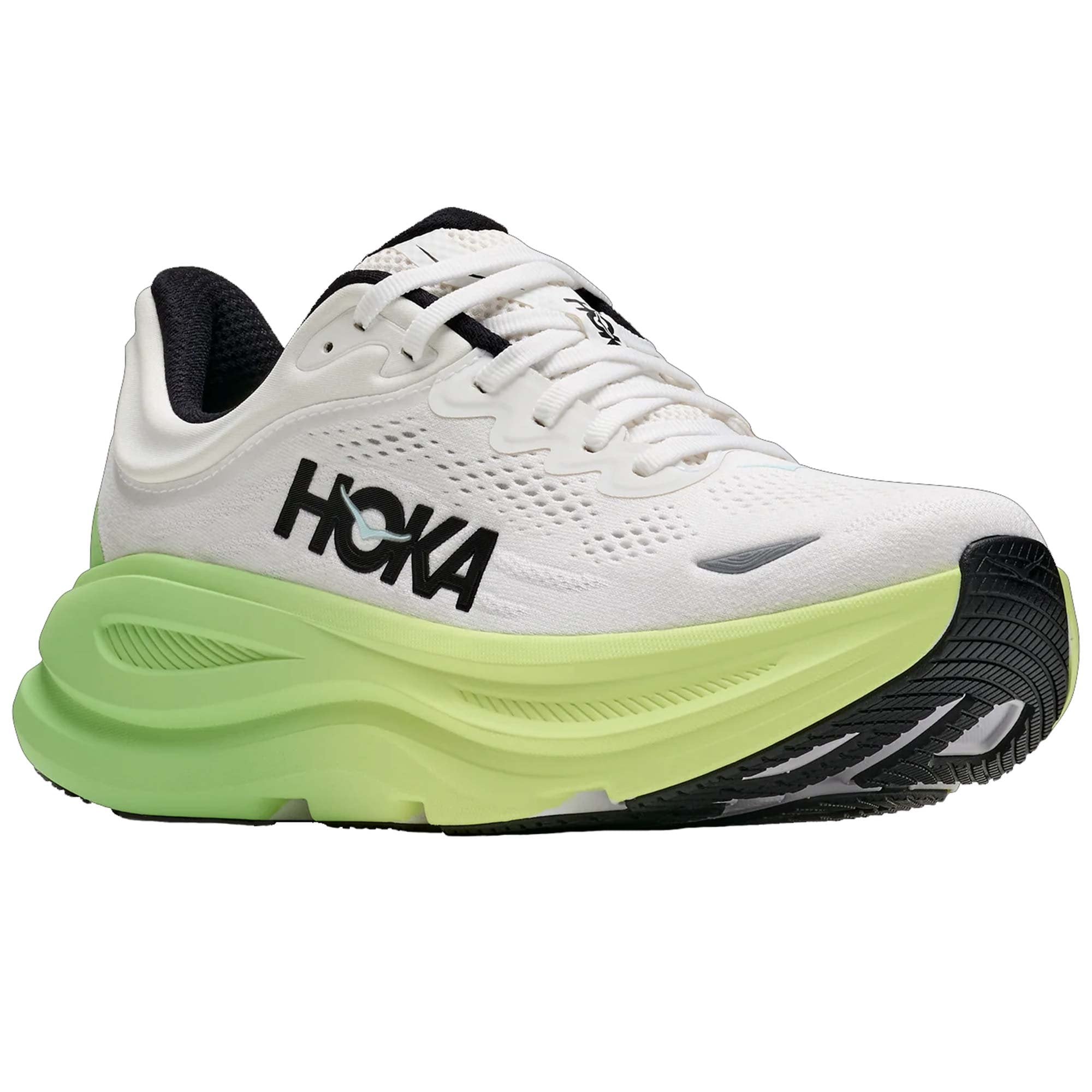 Bondi 9 Wide Womens Running Shoes White/Tart Apple