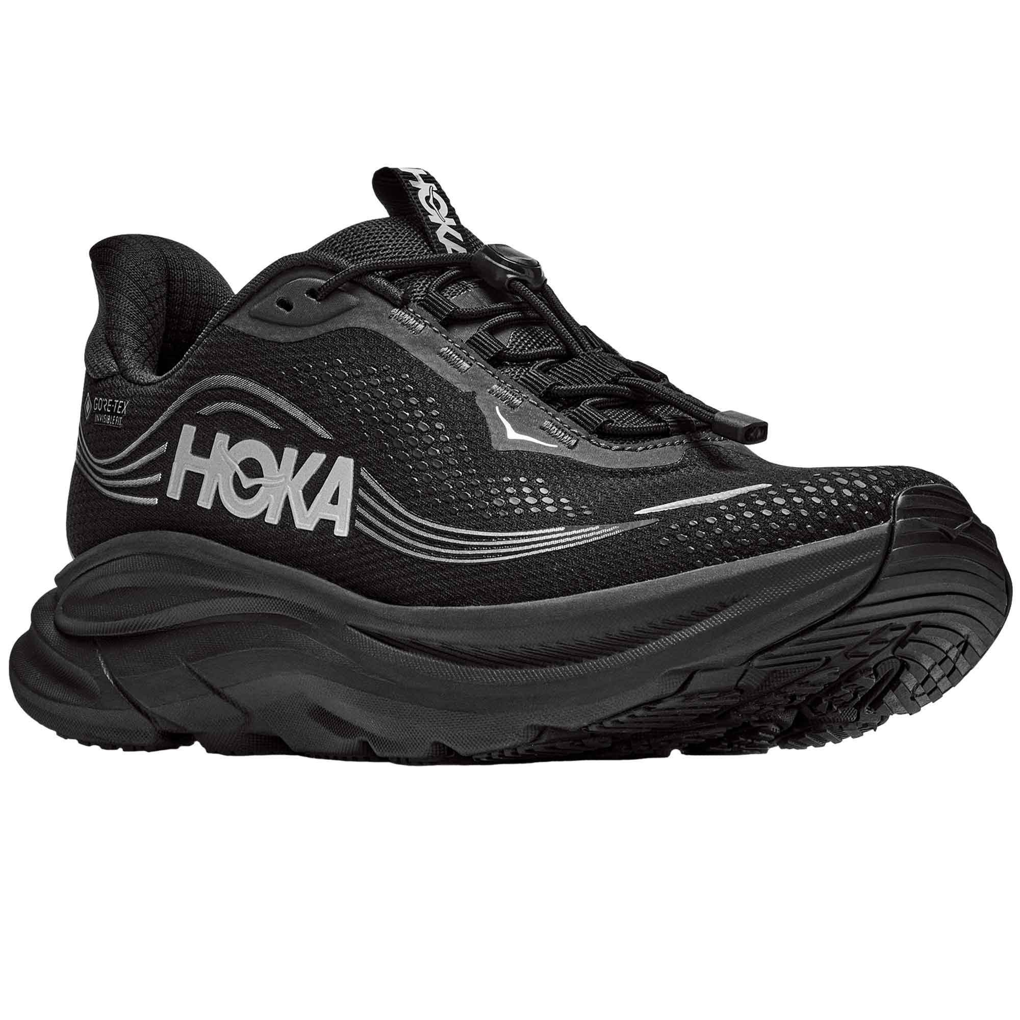 Clifton 11 Gore-Tex Wide Mens Waterproof Running Shoes Black/Black