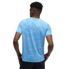 Men's EveryRun Short Sleeve T-shirt Mineral Blue Print