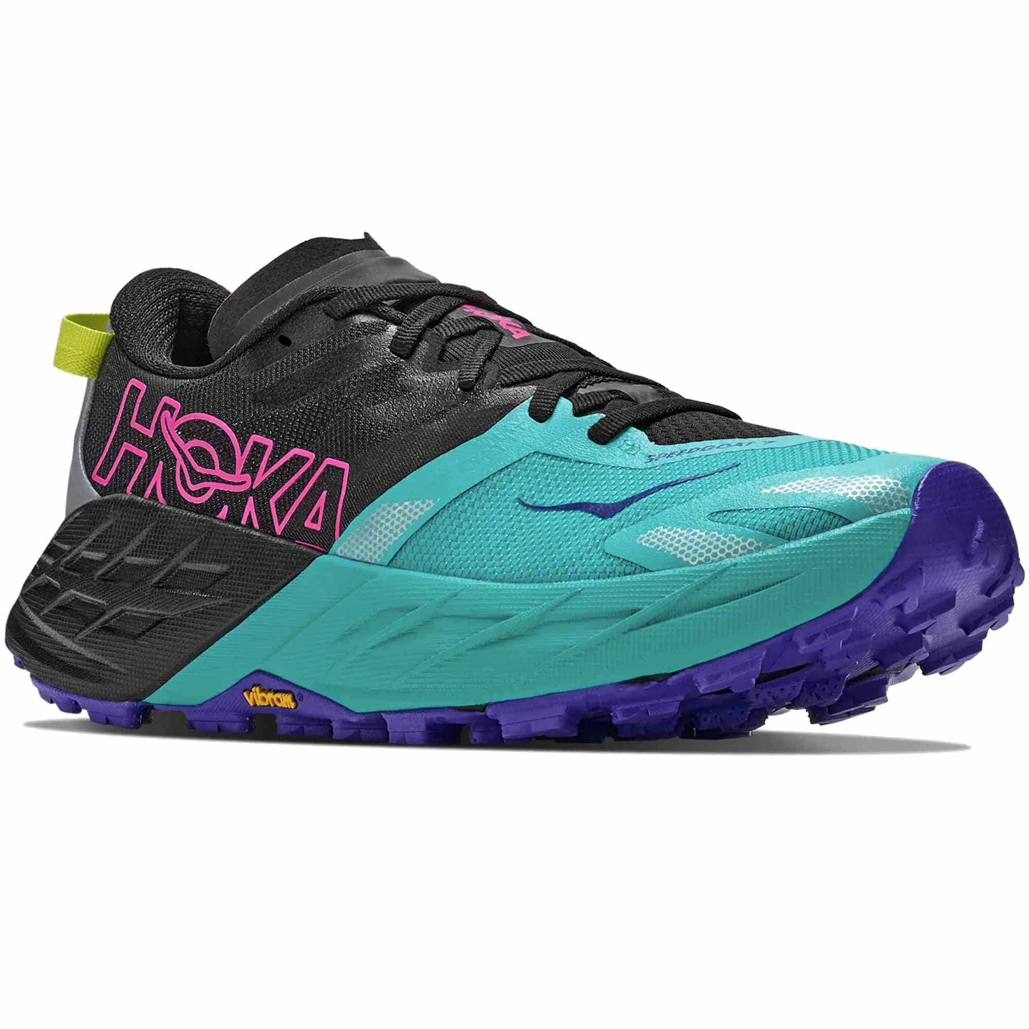Speedgoat 7 Women's Trail Running Shoes Black/Electric Aqua