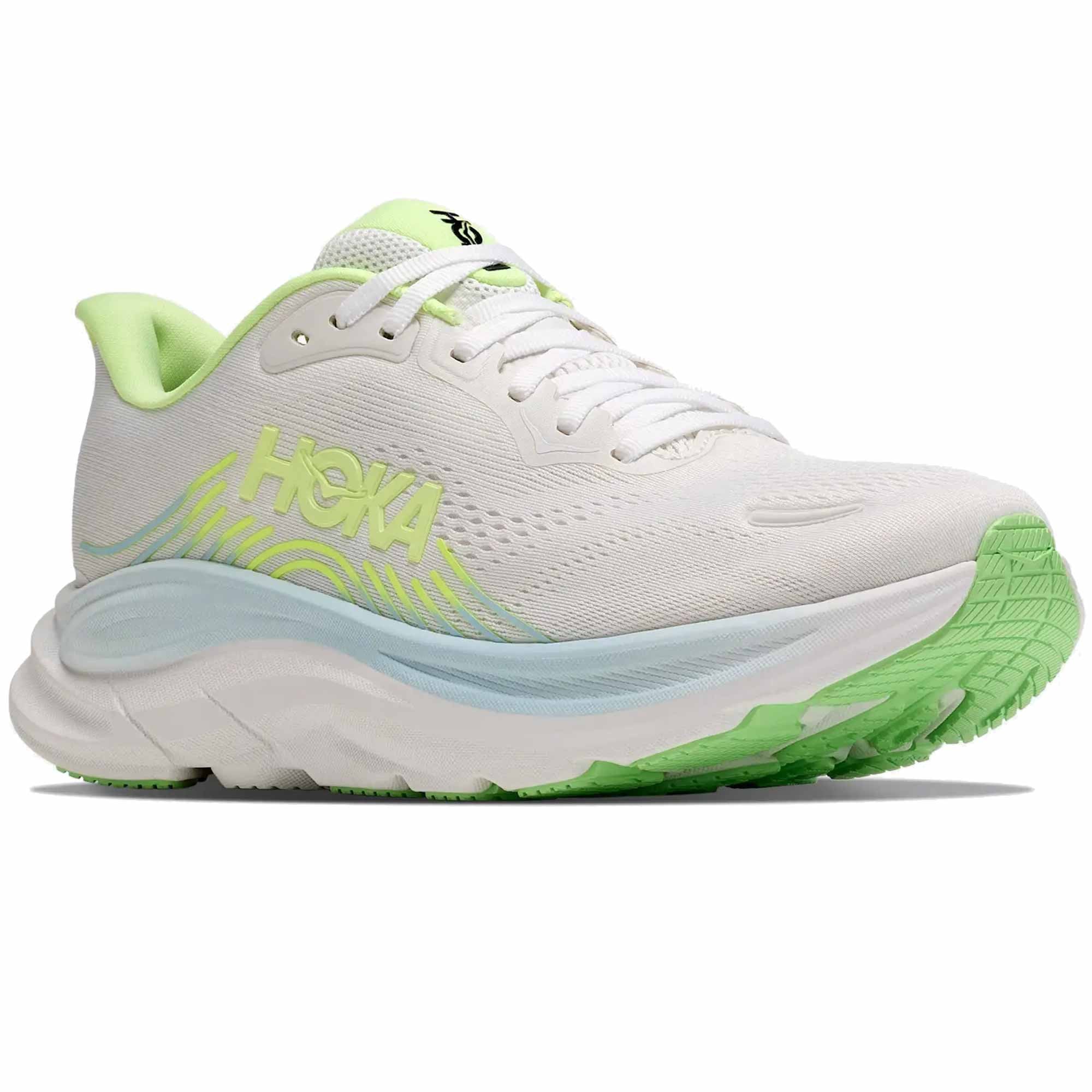 Clifton 11 Wide Womens Running Shoes Frost/Neon Yuzu