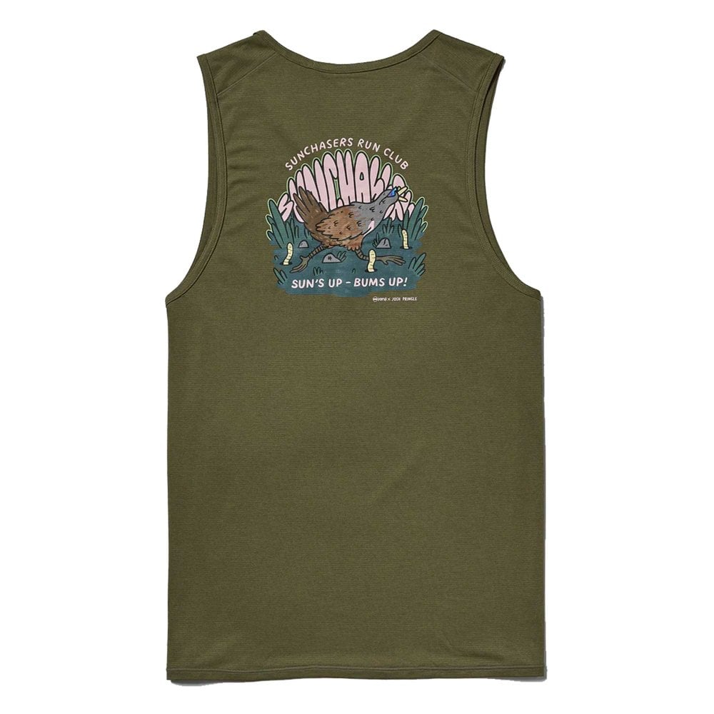 Men’s Run All Day Tank in Turbo Chook Conifer