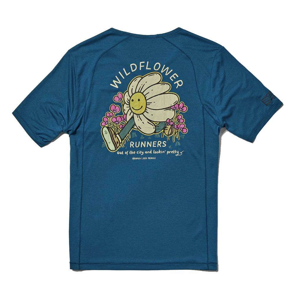 Men's Run All Day Tee in Wildflower Tidal