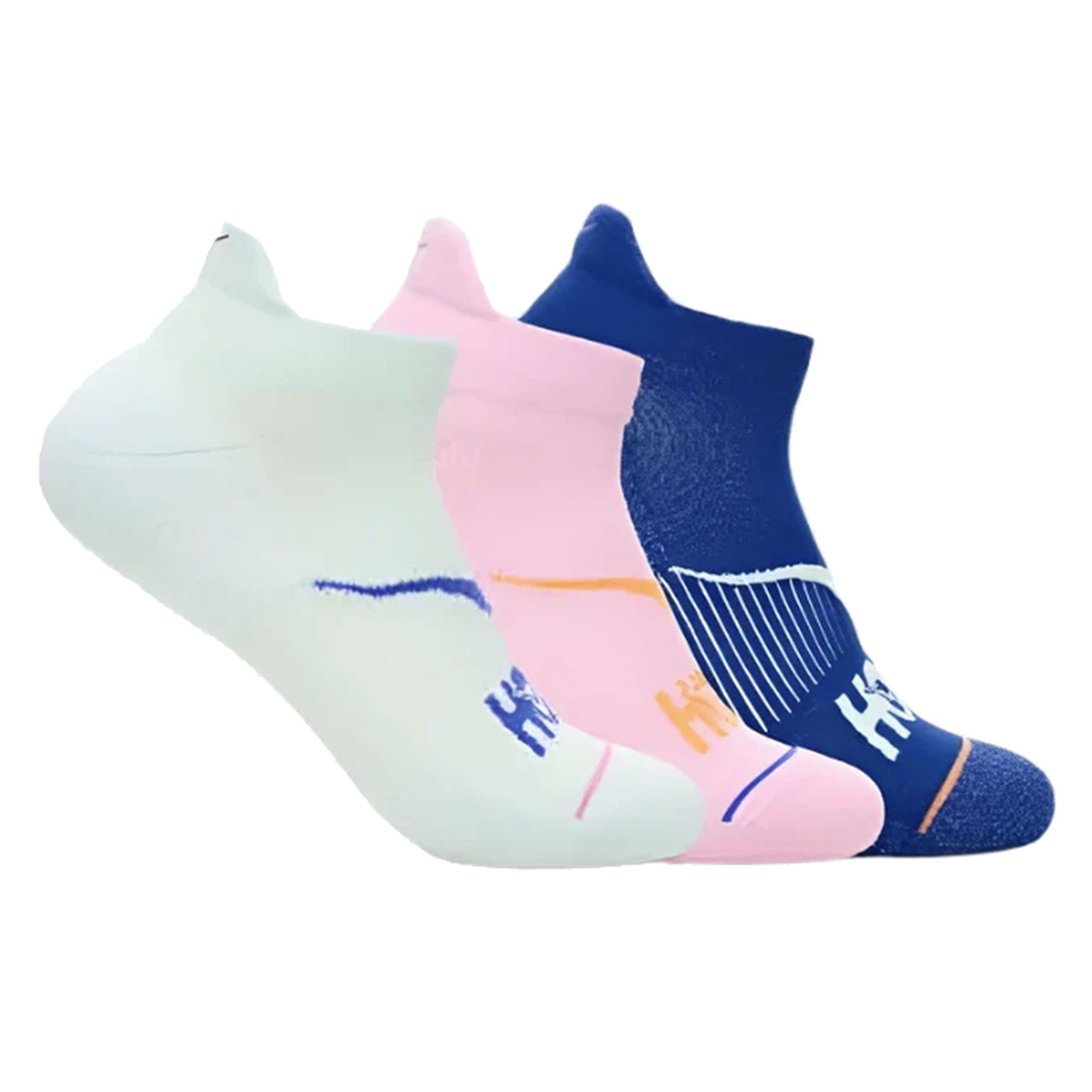 No-Show Running Socks 3-PacK Aqua Breeze/Pink Twilight/Ultramarine